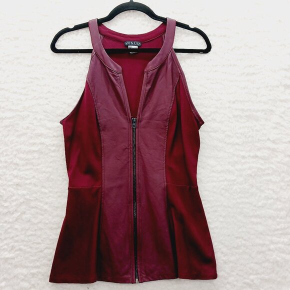 Tank Top Vest Size M Wine Edgy Glam Y2K Festival Indie Sleaze Concert Alt Girl - Picture 1 of 12